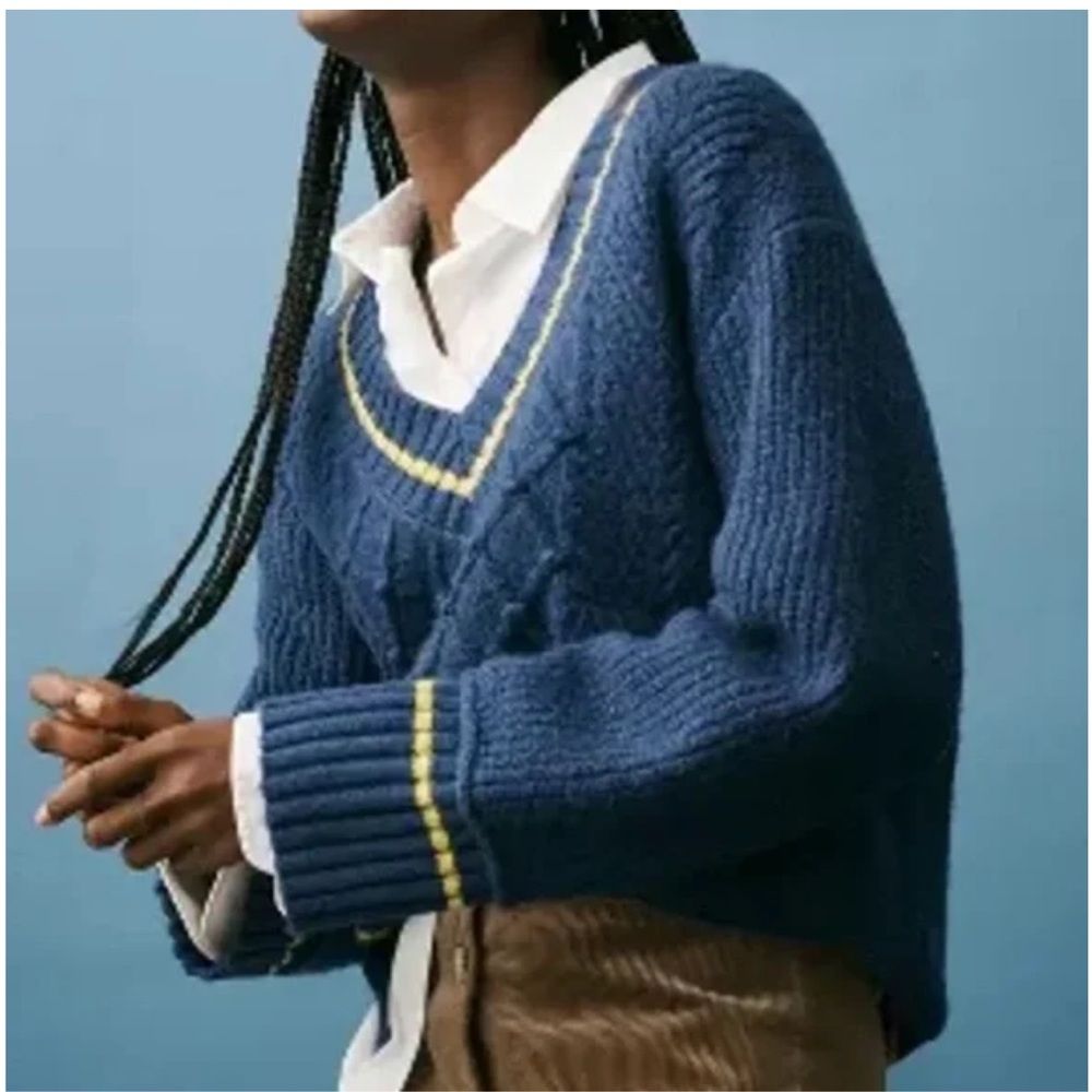 Maeve By Anthropologie The Tillie V-Neck Pullover Sweater by Maeve - size XS